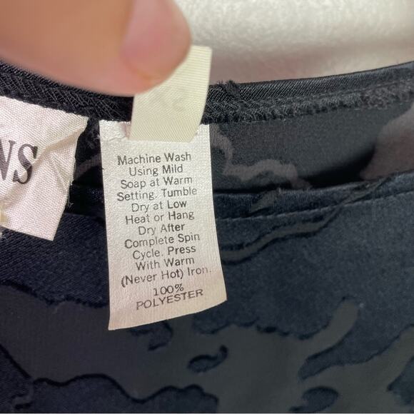 Vintage Sheer Black Top Flowers Ties - Picture 8 of 8